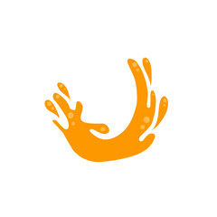 orange splash vector