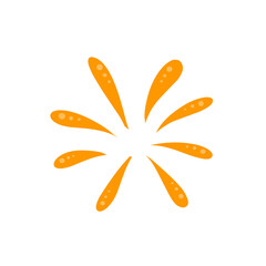 orange splash vector
