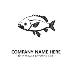 Fish logo company design vector illustration