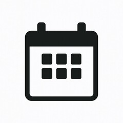 Calendar Icon – Minimal Flat Design Symbol for Scheduling