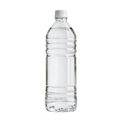 Crystal clear bottled water on transparent background

