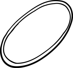 Skewed Hand Drawn Elliptical Frame