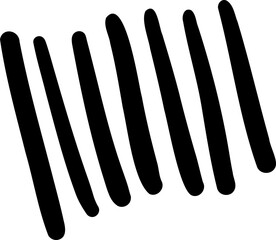 Vertical Brush Hatch Stroke Cluster