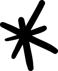 Minimalist Hand Drawn Asterisk Star