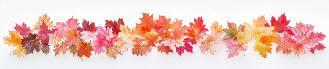Fototapeta premium Autumn leaves in various hues