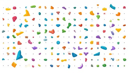 Colorful Climbing Holds Collection.