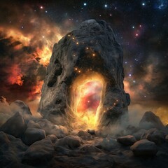 surreal picture of the galaxy