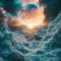 huge gate in the sky