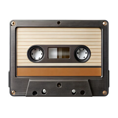 Retro cassette tape with label front view