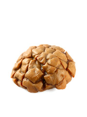 Fototapeta premium Dried piece of soy meat. Isolated object