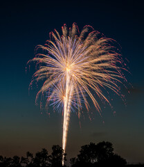 Fireworks on a warm evening