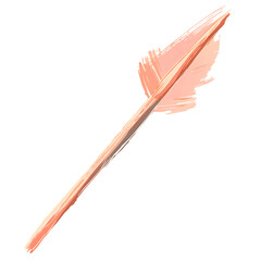 Artistic Arrow with Freeform Brush Strokes in Paste Isolated on Transparent Background