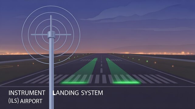 ILS Instrument Landing System Diagram &ndash; Aircraft Navigation Aid