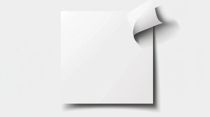 White sticky note, sticker-style, transparent background, PNG file with a white paper texture.