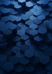 3D Abstract Blue Hexagon Pattern Background Illustration Texture