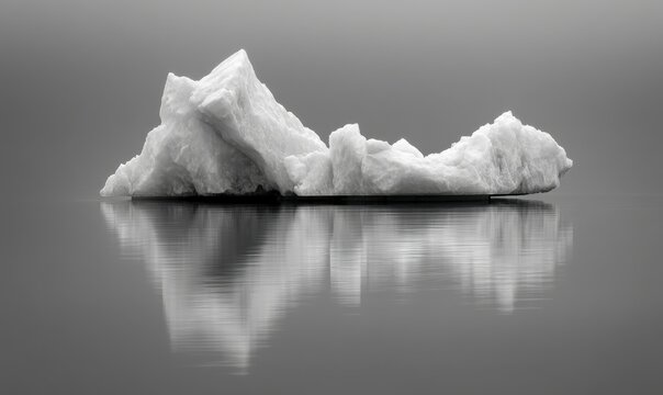 Riflessi glaciali: iceberg in monocromia