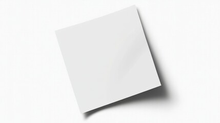 White sticky note, sticker-style, transparent background, PNG file with a white paper texture.