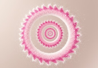 Abstract Pink Spiral Circles on a Soft Gradient Background Illustration
