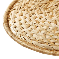 Elegant Minimalist Eco Straw Mat with a Refined Wov Isolated on Transparent Background