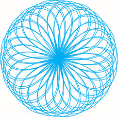 abstract sphere with blue circles