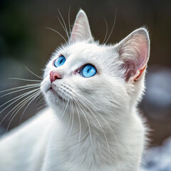 cat with blue eyes AI generated 