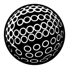 Golf Ball Vector Illustration Printable Digital Design for Sports Enthusiasts