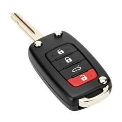 Modern car key isolated on transparent background