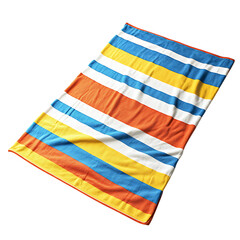 Contemporary Beach Towel with Oversized Bold Stripe Isolated on Transparent Background