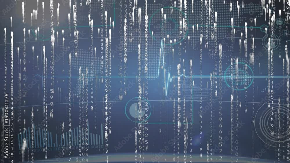 Poster Pulse spike initiating numeric streams streaming over ECG line and map for interface visualization