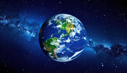 Obraz premium Earth with Space, Galaxy, and Planet. (1)