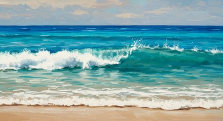 Photo Of Crashing Waves On Sandy Beach Under Blue Sky During Daylight