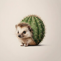 hedgehog  part cactus creature