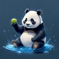 panda for peas, holding a pea treasure
