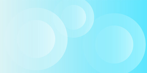 Minimalist banner background, pastel colorful, blue and white gradations. Circle effect style geometric, abstract background.