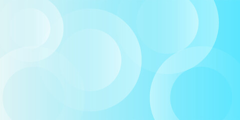 Minimalist banner background, pastel colorful, blue and white gradations. Circle effect style geometric, abstract background.