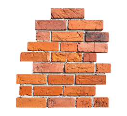 Obraz premium brick wall isolated on transparent background