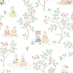 Artistic Handmade Floral Scroll Motif Illustrations