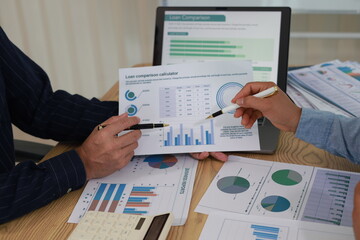 Business People Meeting Design Ideas professional investor working new start up project. Concept. business planning in office