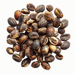 Obraz premium Roasted Coffee Beans Close-Up Darkly Roasted