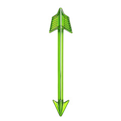 Modern Arrow with Refined Precise Details in Bold N Isolated on Transparent Background