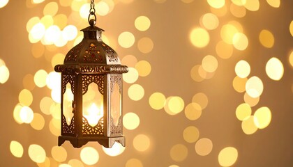 Ramadan Lantern with Festive Lights.