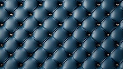 Textured blue leather upholstery interior design furniture studio setting close-up view modern elegance