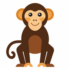 Obraz premium monkey on white background