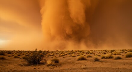 Spectacular Dust Devil Vortex A Majestic Display of Nature's Power in the Desert