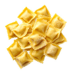 ravioli agnolotti pasta food on white and transparent background
