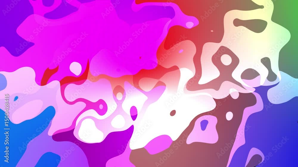 Poster fluid forms with vibrant gradients. abstract digital art fluid forms with gradient colors vibrant vi