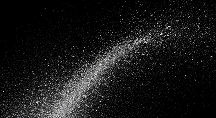 Abstract Glitter Stream Against Black Background Sparkling Illustration