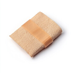 A first aid plaster adhesive bandage carefully sticks to the skin, protecting the wound from dirt and infection.