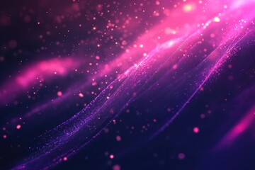 Fototapeta premium Abstract digital art with glowing pink and purple particles
