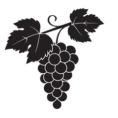 Obraz premium Grape silhouette vector image